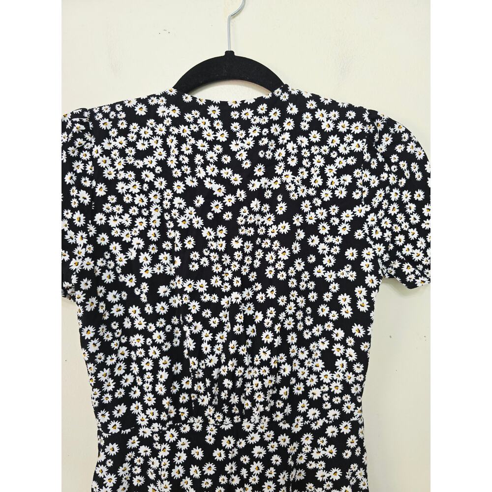 Sézane Norabel Daisies Mini Dress Women’s 34 US 2 Black Floral - Picture 6 of 8